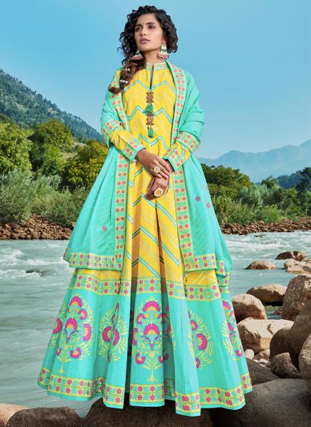 Yellow Killer Silk Party Wear Digital Printed Readymade Salwar Suit
