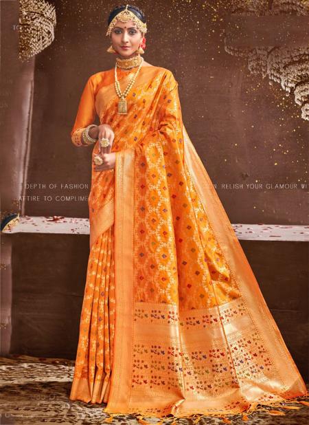 Yellow Silk Festival Wear Weaving Saree