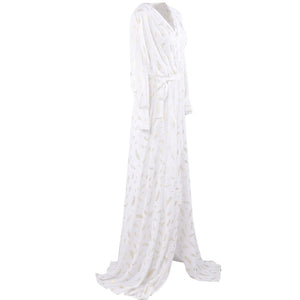 White Sexy See Thru Maxi Dress