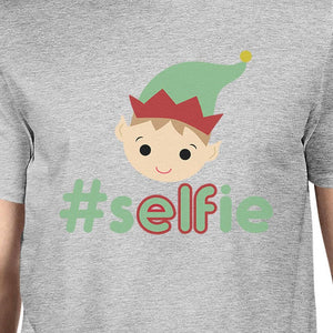 Hashtag Selfie Elf Mens Grey Shirt