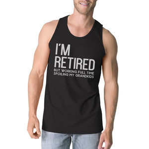 Workout Tank Tops - Retired Grandkids Mens Unique Comfortable Graphic Sleeveless Top