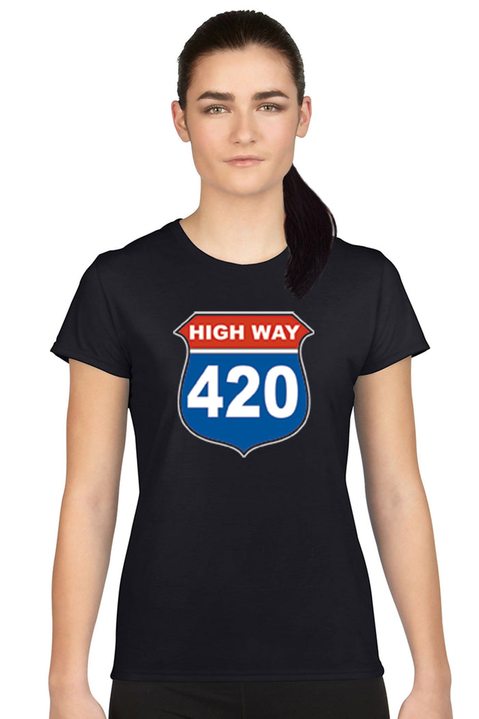Women's Juniors T Shirt Highway 420