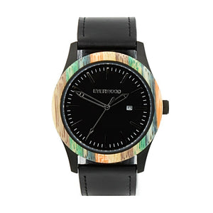 Men's Watches - Inverness | Multi Bamboo | Black Leather