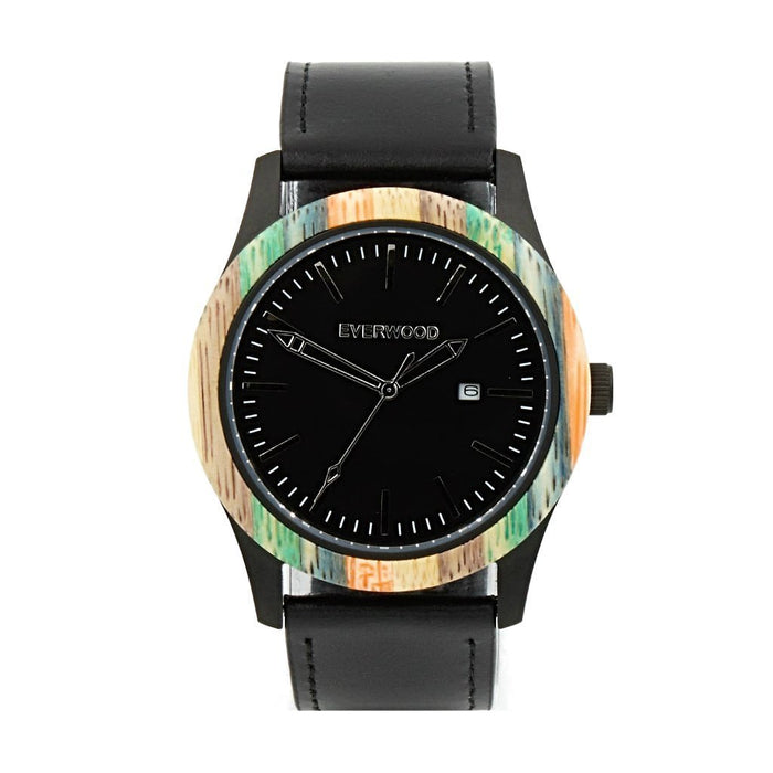 Men's Watches - Inverness | Multi Bamboo | Black Leather