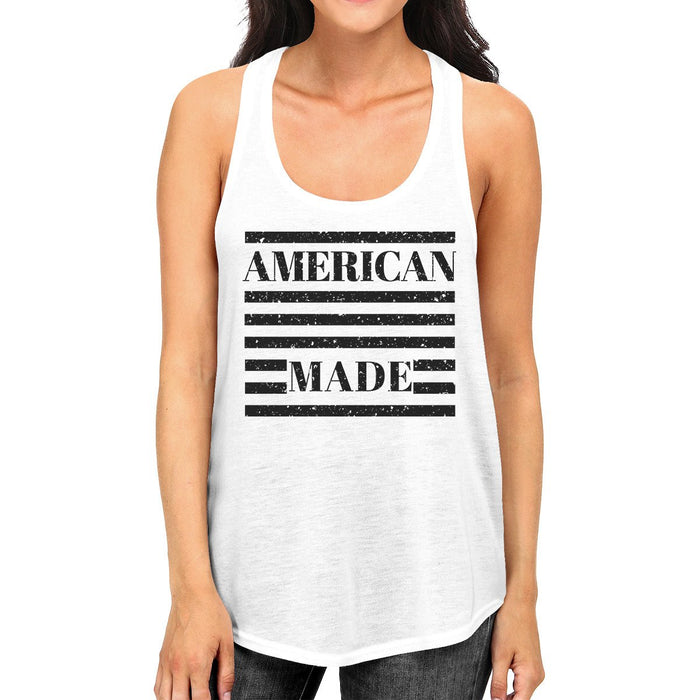 American Made Womens Cotton Tank Top Cute 4th Of July Design