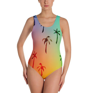 FYC Swim One-Piece Rainbow Palm Swimsuit