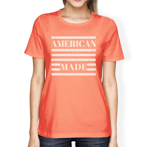 American Made Womens Unique Independence Day Design T-Shirt For Her