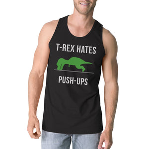 Graphic Tank Tops - T-Rex Push Ups Mens Sleeveless Tee Shirt Cotton Made Tank Top Gift