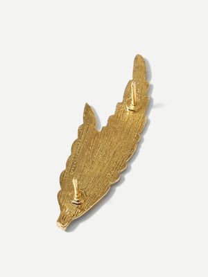 Womens Brooches - Double Feather Shaped Brooch