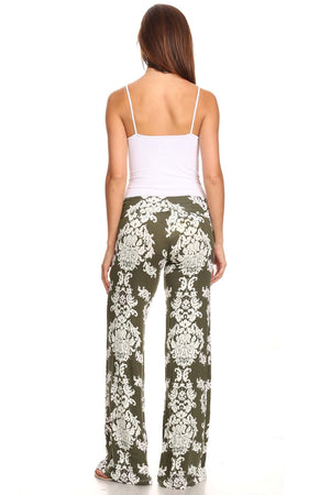 Women's Printed Palazzo Pants Made in USA
