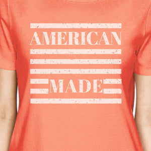 American Made Womens Unique Independence Day Design T-Shirt For Her