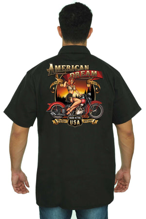 Men's Mechanic Work Shirt American Dream USA Pride