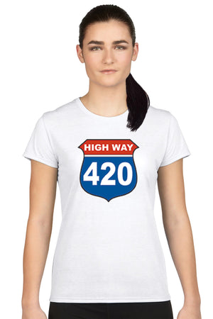 Women's Juniors T Shirt Highway 420