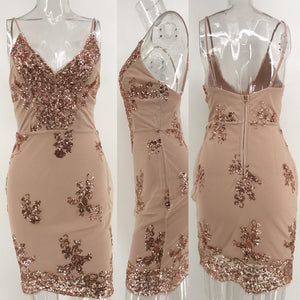 Sexy Club Outfits Sequins Summer Dress Women Mini Black Bodycon Party Dress Vintage Woman Sukienki Dresses Vestidos Clothes