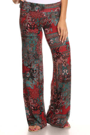 Women's Printed Palazzo Pants Made in USA