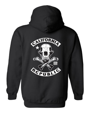 Men's/Unisex Zip-Up Hoodie California Republic Bad To The Bone Biker