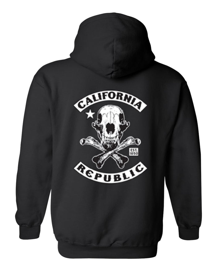 Men's/Unisex Zip-Up Hoodie California Republic Bad To The Bone Biker
