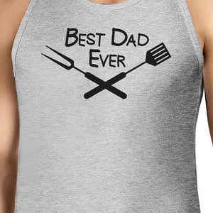 Men's Tank Tops - Best Bbq Dad Mens Grey Funny Design Graphic Tanks Unique Dad Gifts