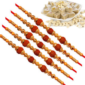 Rudraksh Rakhi And Kaju Katli